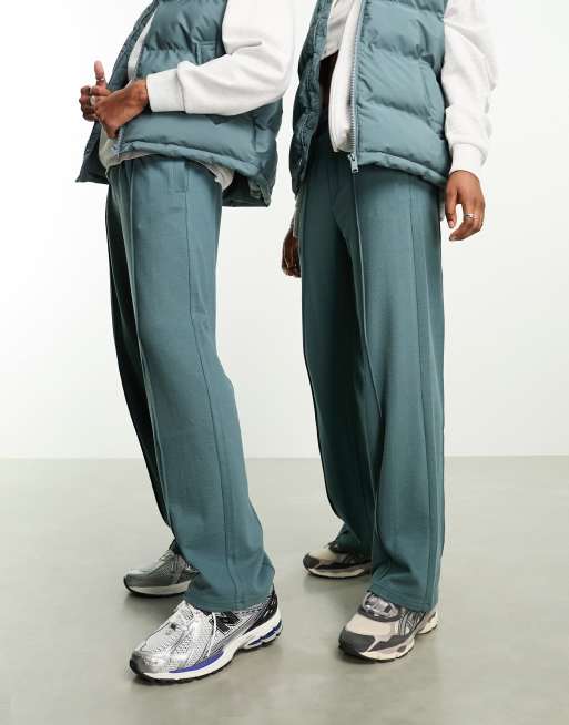 Weekday Unisex Ken jersey trackies in slate blue exclusive to ASOS, 2 of 4
