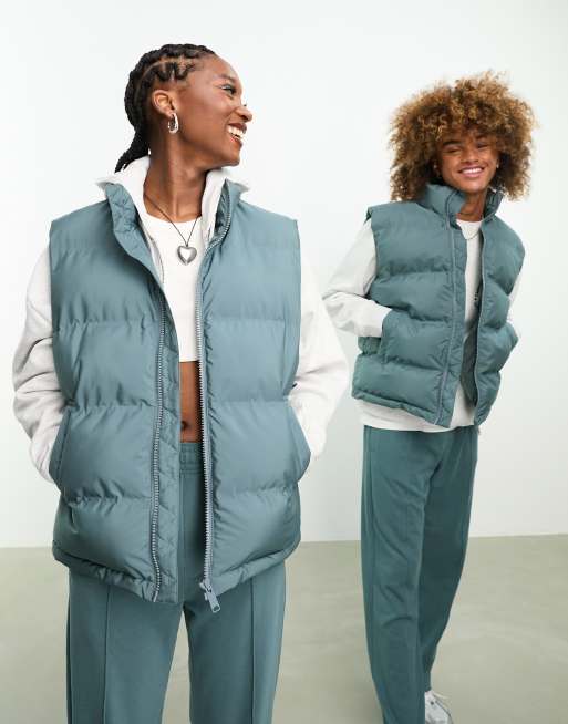 Womens Blue Puffer Vest