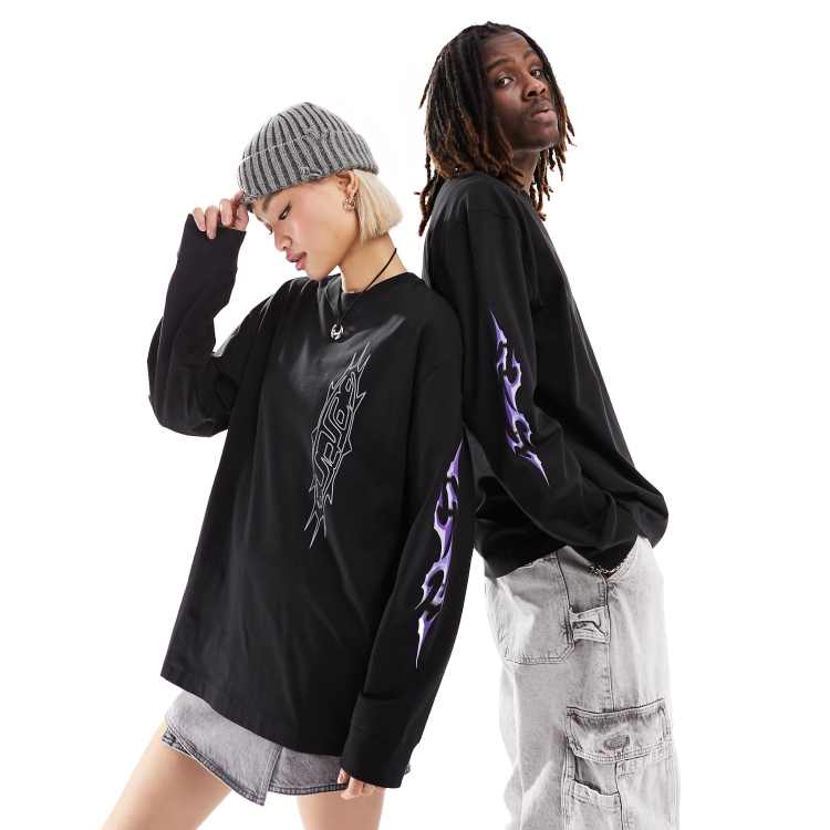 Weekday Unisex long sleeve T-shirt with placement graphic