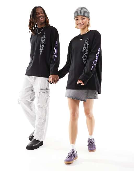 Weekday Unisex long sleeve T-shirt with placement graphic