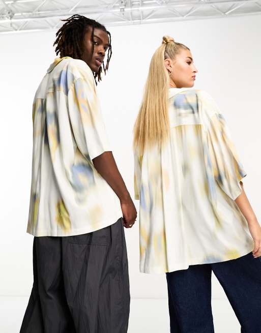Weekday - Unisex - Oversized resort-skjorte med korte ærmer og print - Kun hos ASOS, 2 af 4