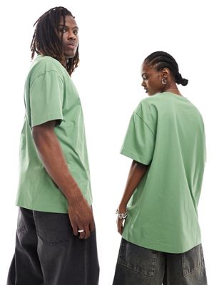 Weekday Unisex Oversized T-shirt In Green Exclusive To Asos