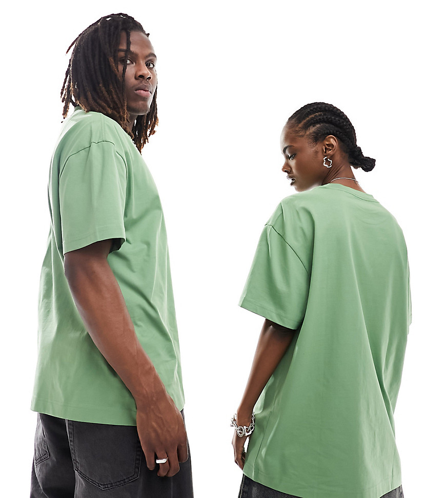 Weekday Unisex Oversized T-shirt In Green Exclusive To Asos