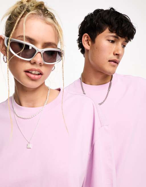 Weekday Unisex oversized t-shirt in pink exclusive to ASOS | ASOS