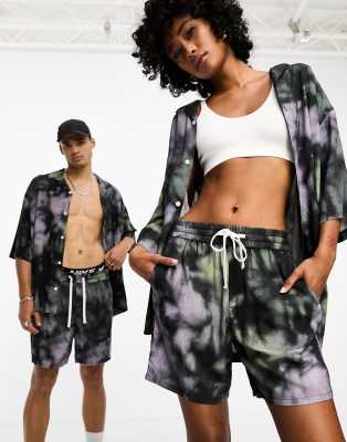 Unisex regular shorts in black print exclusive to ASOS - part of a set