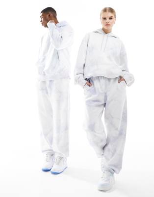 Weekday Unisex Sweatpants In Dreamy Blue Tie Dye Exclusive To Asos - Part Of A Set