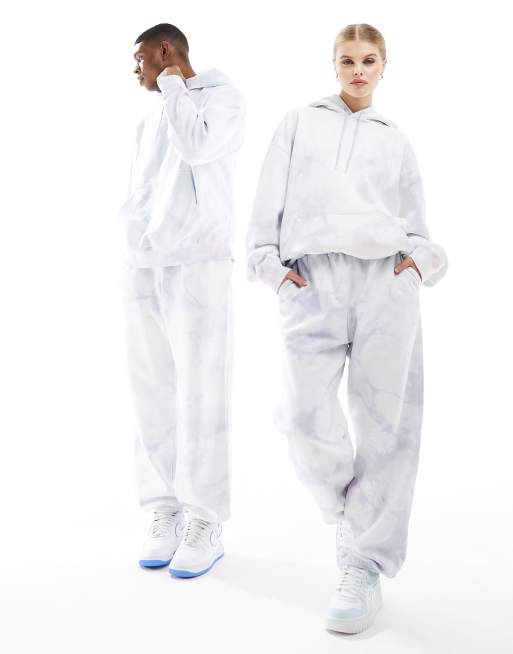 Weekday Unisex trackies in dreamy blue tie dye exclusive to ASOS (part of a set)