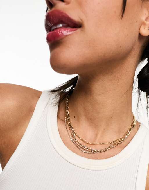 Weekday – Unity – Mehrreihige Halskette in Gold