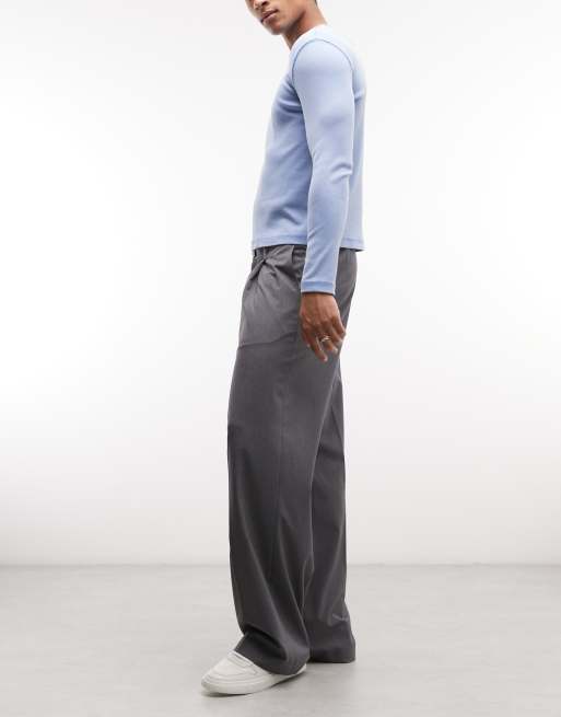 Weekday Uno loose fit tailored in grey melange, 3 of 5