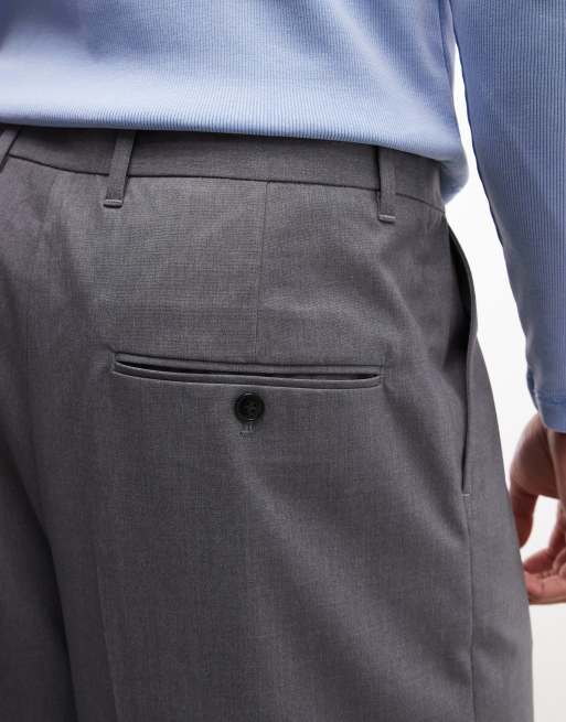 Weekday Uno loose fit tailored in grey melange, 4 of 5