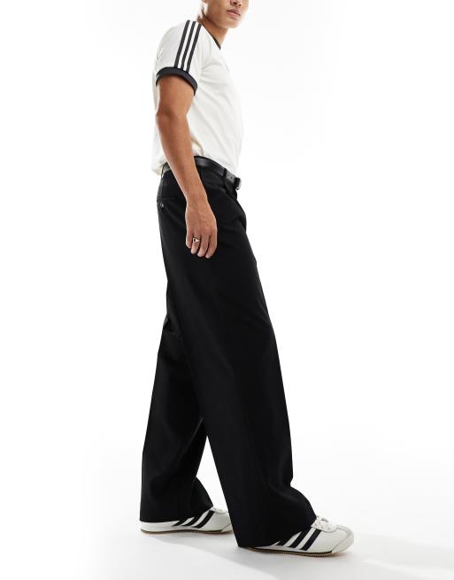 Weekday Uno loose fit tailored pants in black