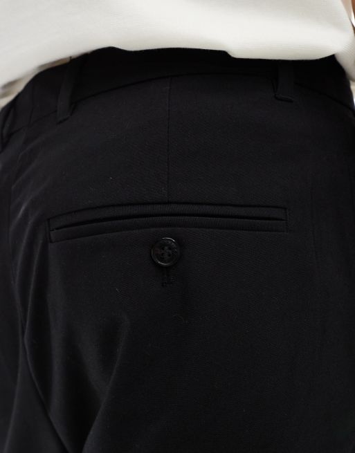 Weekday Uno loose fit tailored pants in black