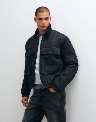 Weekday Utility Barn Jacket In Black