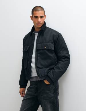 Weekday utility barn jacket in black