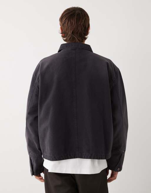 Weekday - Utility jack in zwart met wassing, 3 van 5