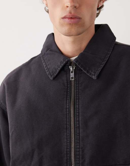 Weekday - Utility jack in zwart met wassing, 5 van 5