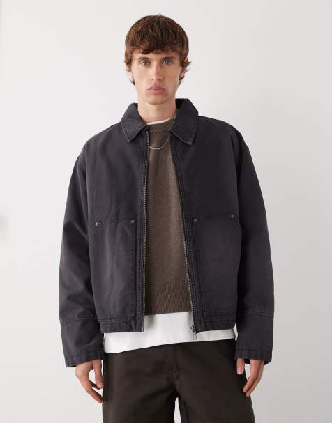 Weekday utility jacket in washed black - view 1