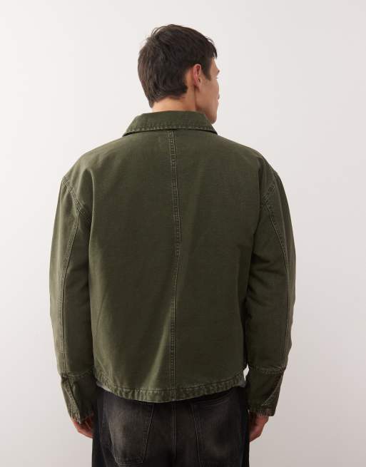 Weekday utility jacket in washed khaki, 3 of 5