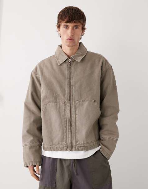 Weekday utility jacket in washed mole - view 1