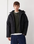 [Weekday] Weekday utility padded jacket in black S Black