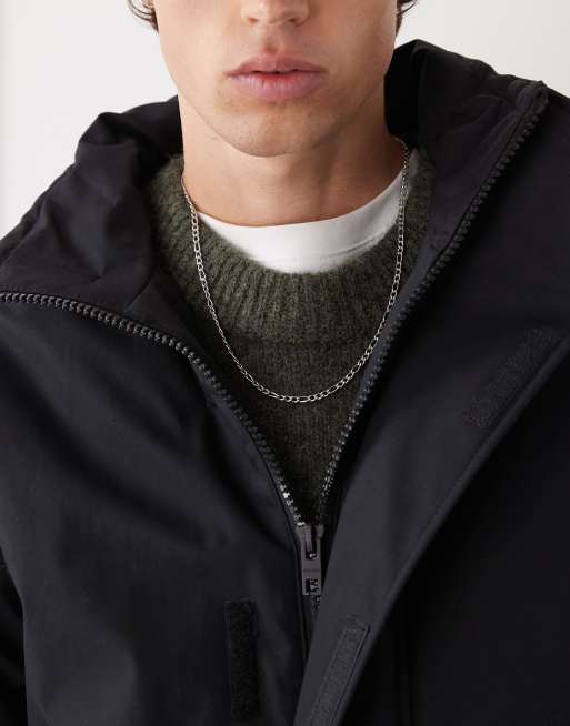 Weekday utility padded jacket in black