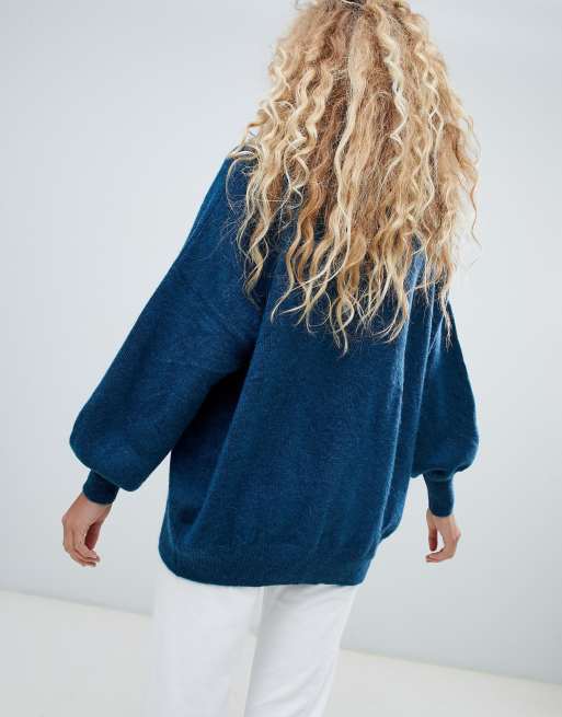 Petrol blue shop jumper womens