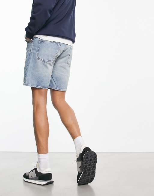 Weekday Galaxy loose fit denim shorts in black