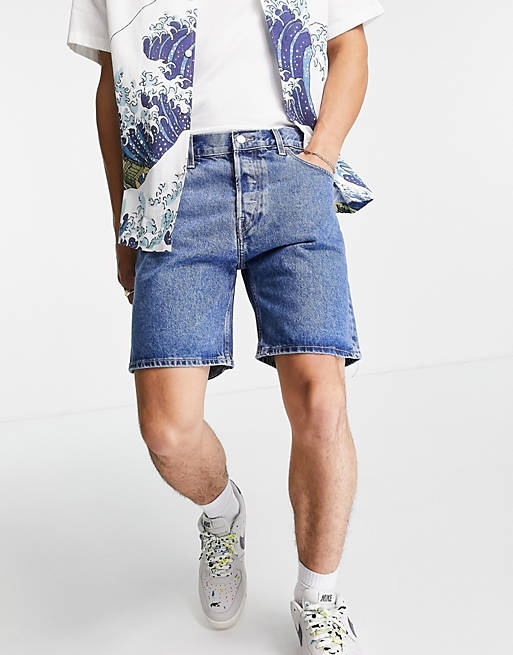 Weekday vacant shorts in harper blue