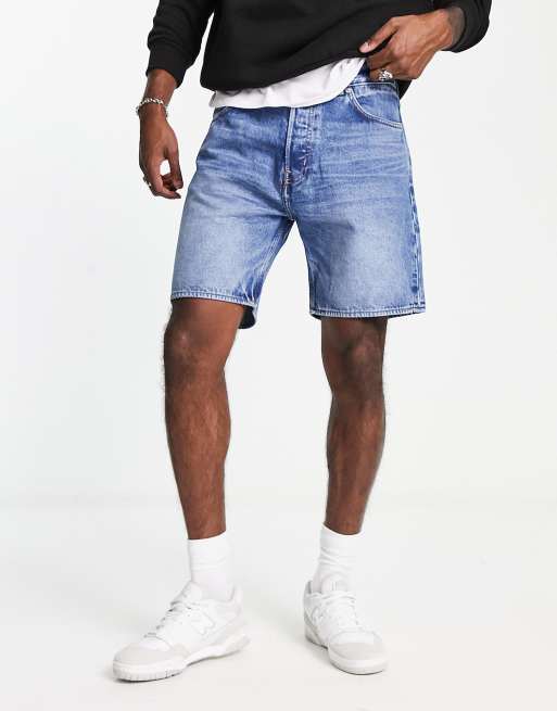 Weekday Galaxy loose fit denim shorts in black