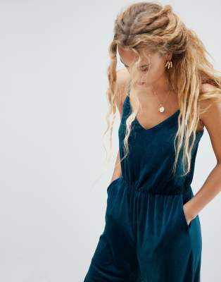 petrol blue jumpsuit