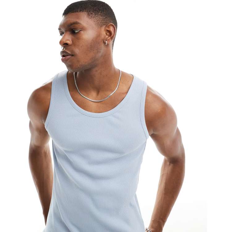 Weekday vest tank top in light blue ASOS