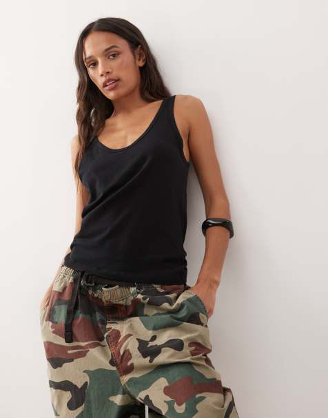 Weekday vest top in black