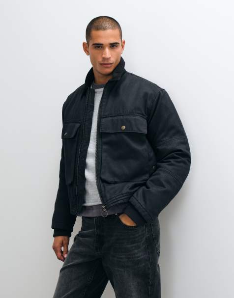 Weekday veste utilitaire style barn noire - view 1
