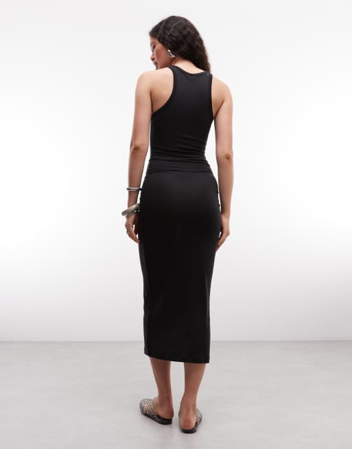 Weekday - Vestido largo negro de punto supersuave, 3 de 4