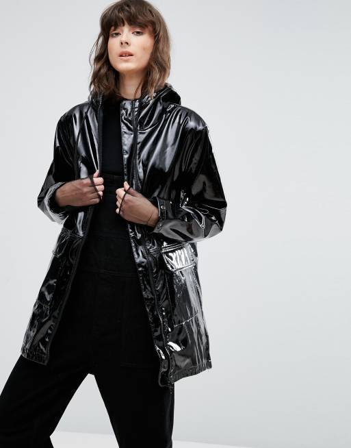 Weekday Vinyl Patent Coat | ASOS