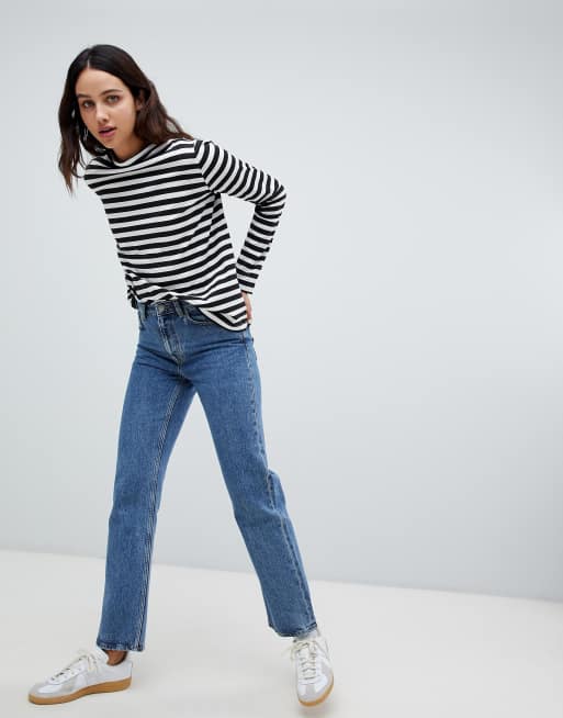 Weekday voyage crop mom best sale jean in spring blue