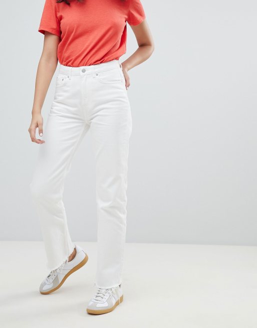 Gemme hule ujævnheder Weekday voyage crop mom jean in loved white | ASOS