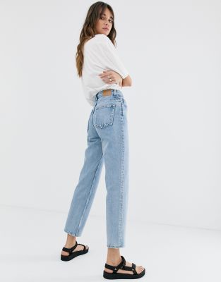 light blue straight jeans