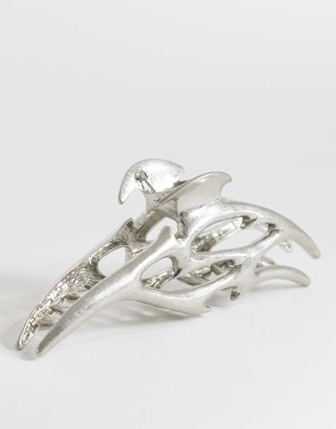 Weekday wave hair claw clip in silver - view 1