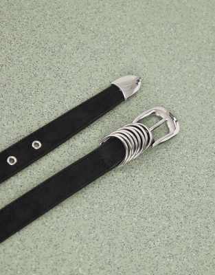 Weekday Western D-ring Belt In Black