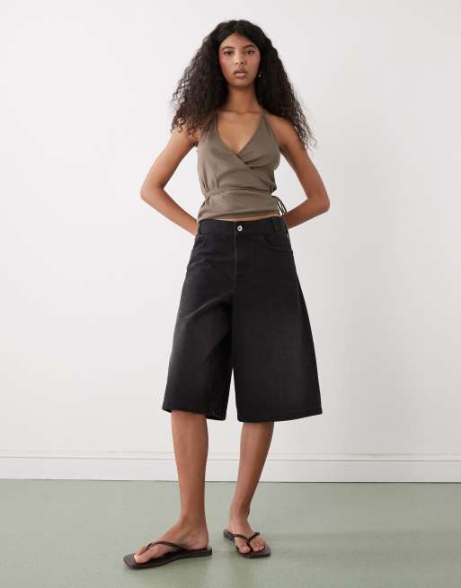 Weekday – Wickeloberteil in Maulwurfbraun mit Neckholder, 2 von 4