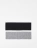 Weekday wide jersey headband 2-pack in black & burgundy exclusive to ASOS