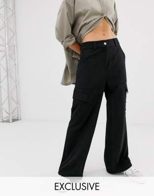 plus size wide leg cargo pants