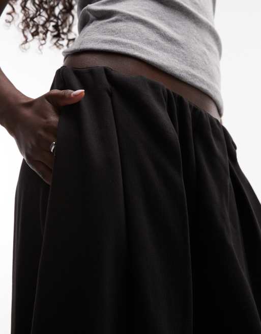 Weekday Wide-Leg-Hose mit Falten in Schwarz, 5 von 5