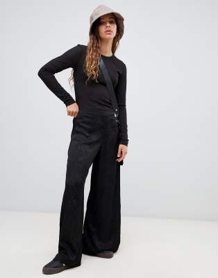 weekday jacquard asos trousers leg wide