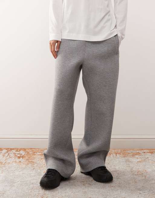 Weekday scuba wide leg joggers in grey melange