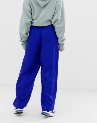 bright blue sweatpants