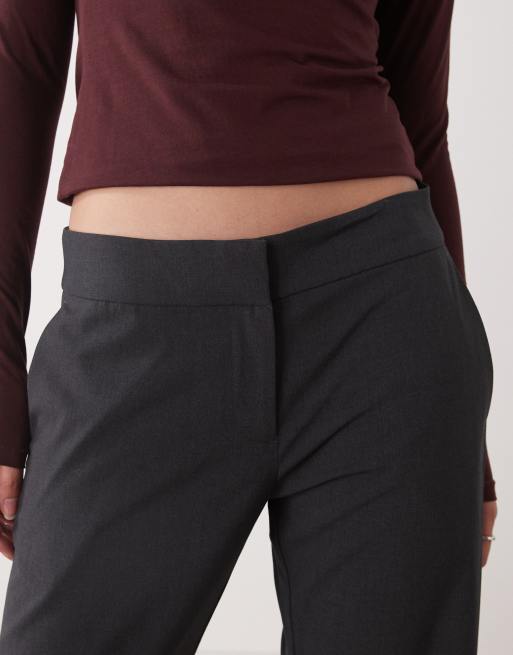 Weekday wide leg tailored trousers in grey melange, 4 of 5