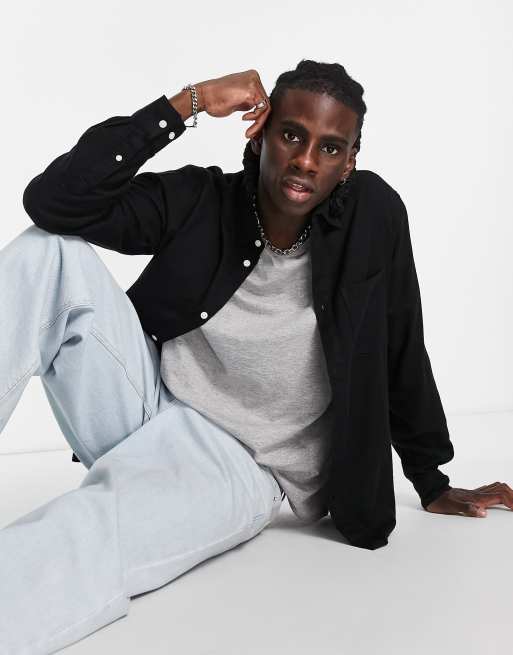 Weekday - Wise - Camicia nera in flanella