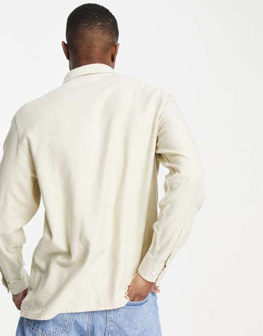 Weekday - Wise - Chemise en flanelle - Beige, 3 de 4